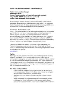 download this job spec in pdf format here gaisce