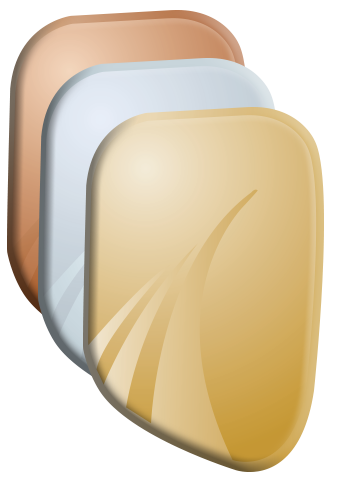 Award-Levels Image of Gold, Silver and Bronze Gaisce Awards stacked one behind the other.