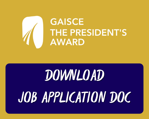 Download Job Application Doc - https://www.gaisce.ie/wp-content/uploads/2022/03/Application-Form-Administrator-PT_Apr22.docx