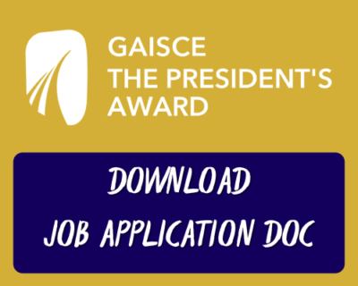 Download Job Application Doc - https://www.gaisce.ie/wp-content/uploads/2022/07/Application-Form-Development-Officer-2022.docx