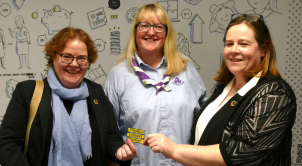 Avril Ryan, Jenny Gannon and Helen Concannon at the Irish Girl Guides Headquarters Launch.