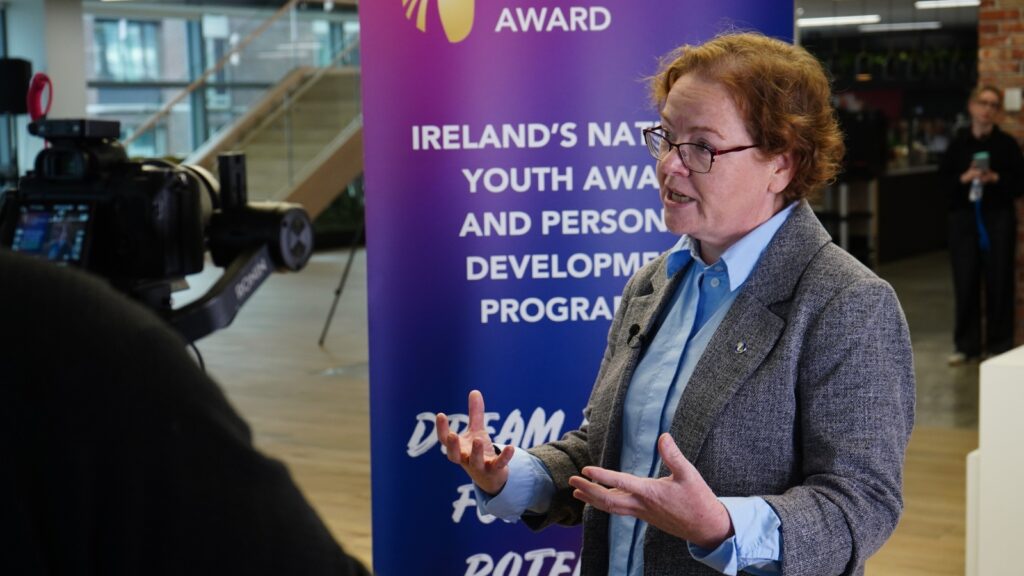 Avril Ryan, Gaisce CEO, speaking at Generation Change: New Horizons Conference in Dublin